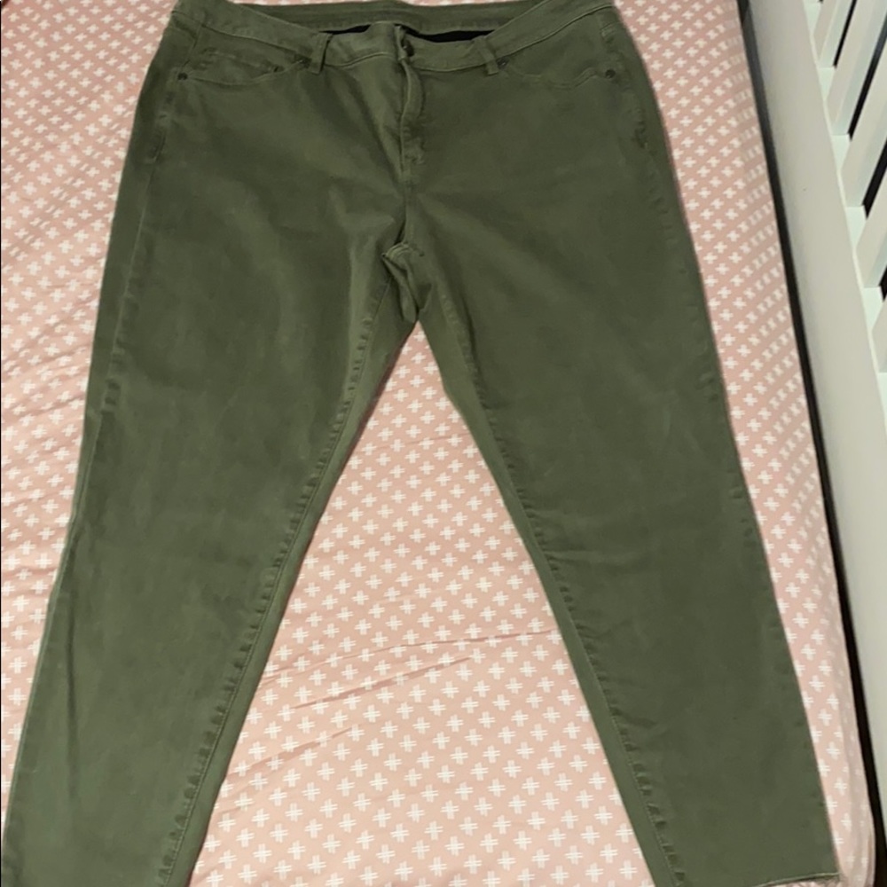 Lane Bryant Olive Green Jeans